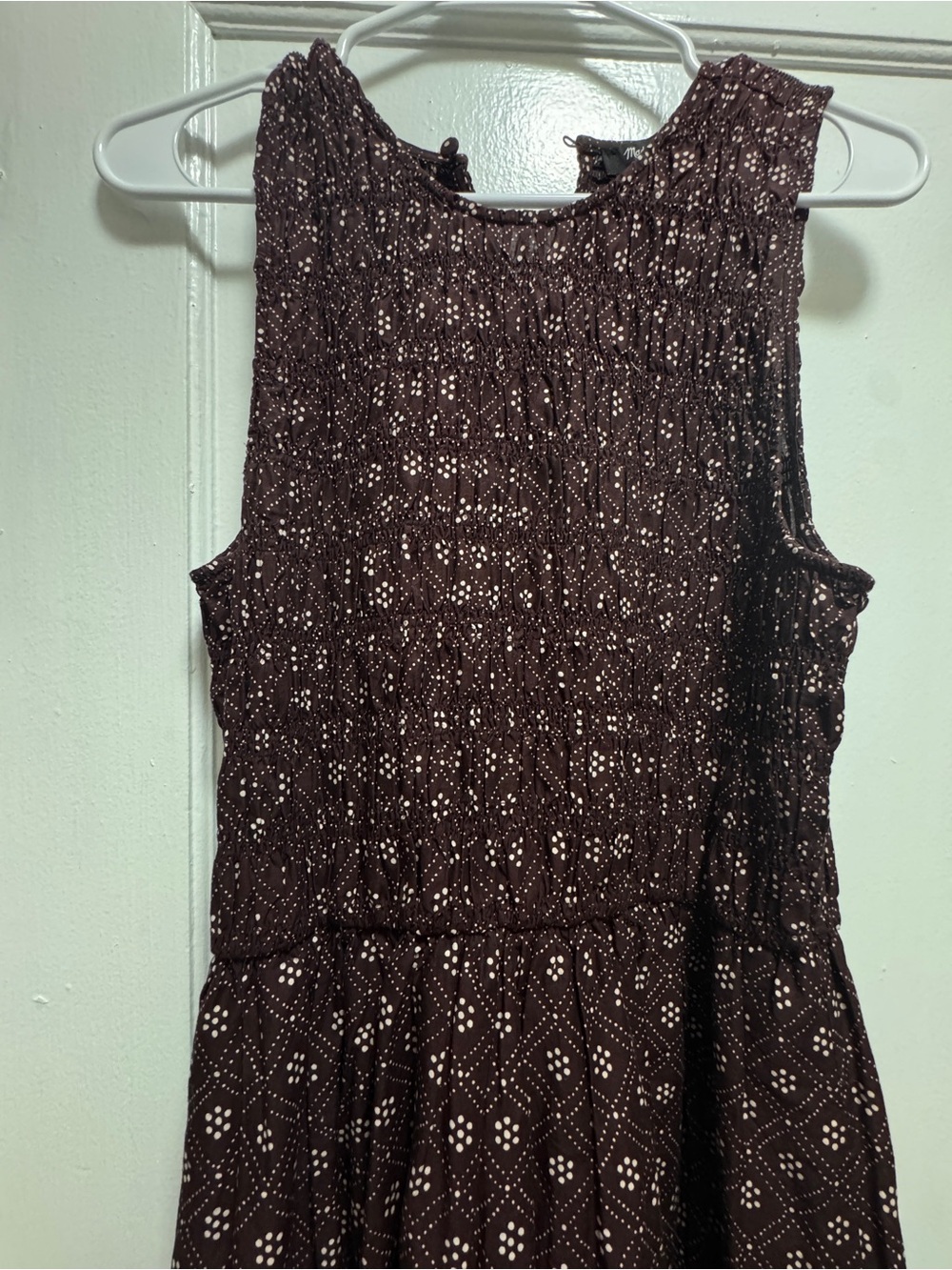Madewell Brown Print Midi Dress